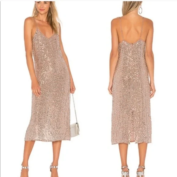 Revolve | Velvet by Graham & Spencer |Kanika Dress in Deep Taupe - Picture 3 of 7